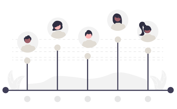 住宅会社を人で比較しているイメージイラスト